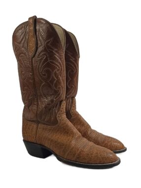 Vintage Hondo Handcrafted Leather Cowboy Men's Boots Size 8.5